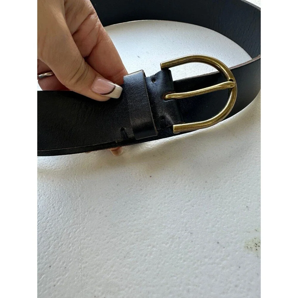 American Eagle Outfitters AEO Men's Black Genuine Cow Leather Belt XS/S